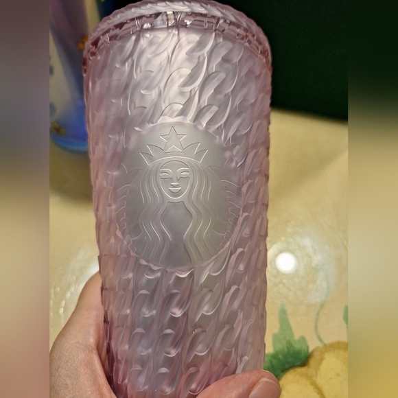 Starbucks Gel Pearl Pink Chainlink Venti Tumbler 16oz - Picture 4 of 12